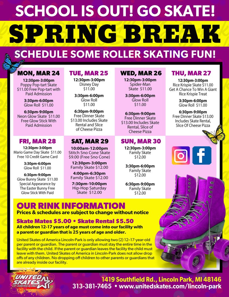 United Skates Lincoln Park Spring Break 2025