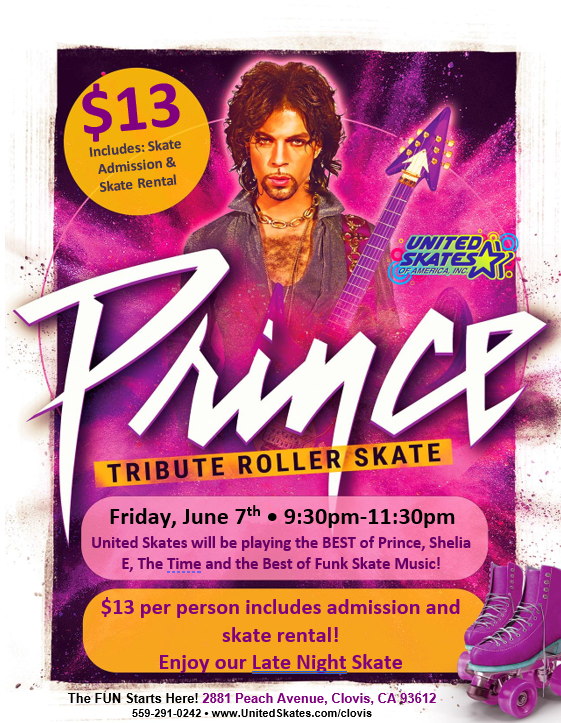 United Skates Clovis Prince Tribute Skate