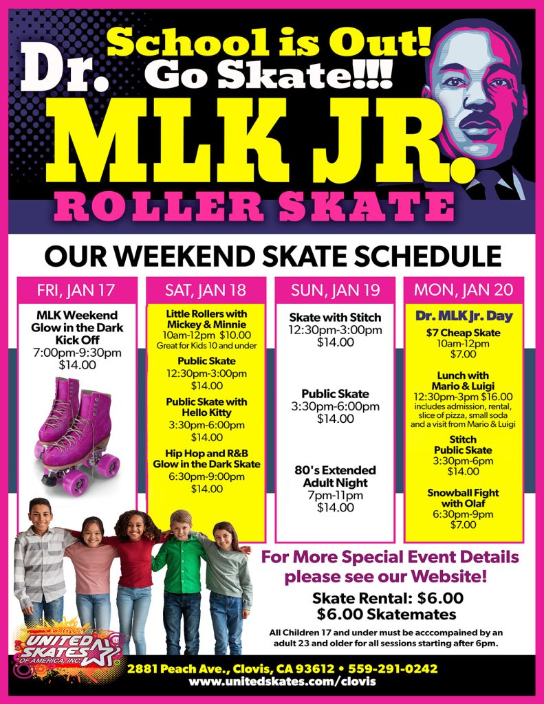 School's Out MLK Day at United Skates in Clovis