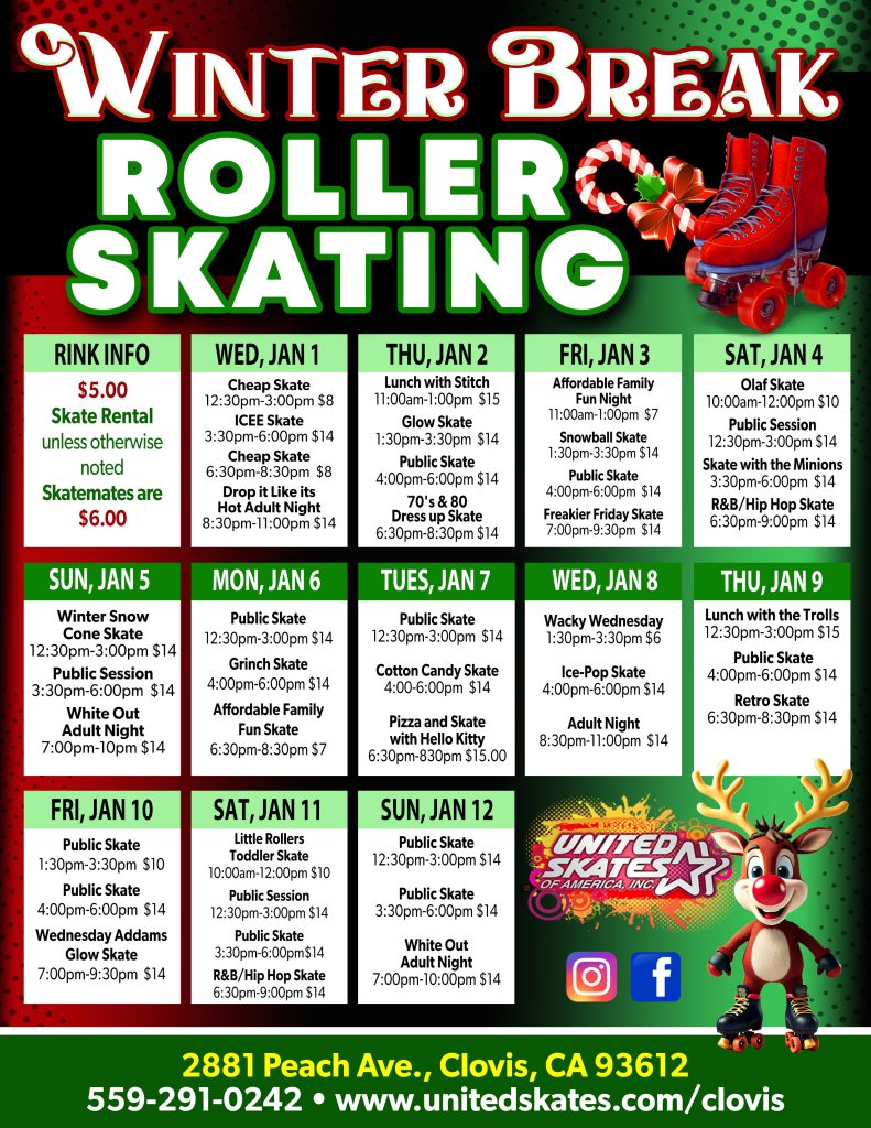 United Skates Clovis Winter Break 2