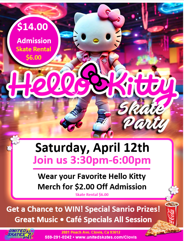 United Skates Clovis Hello Kitty