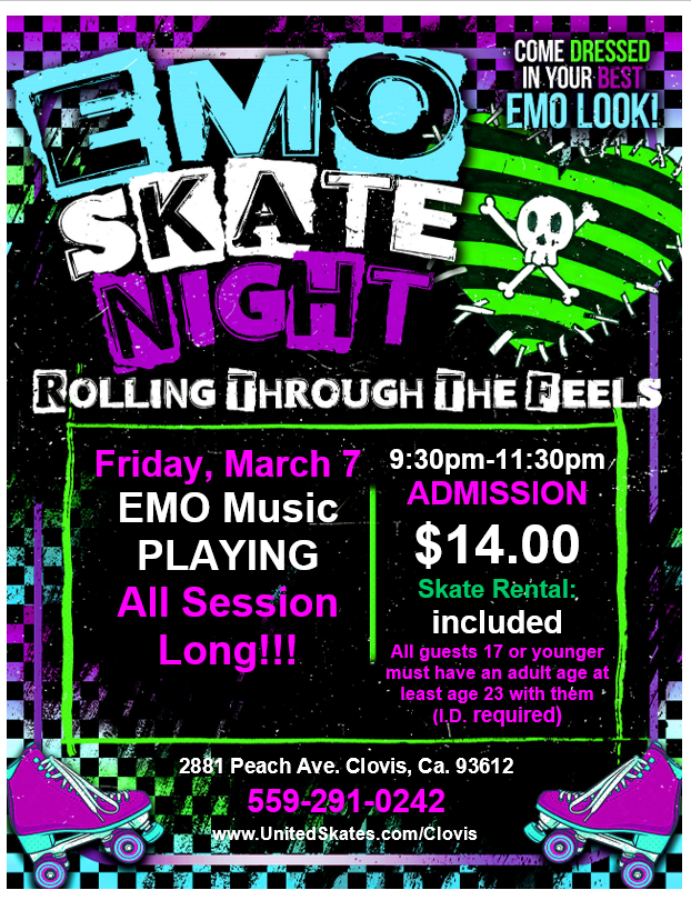Emo Skate United Skates Clovis