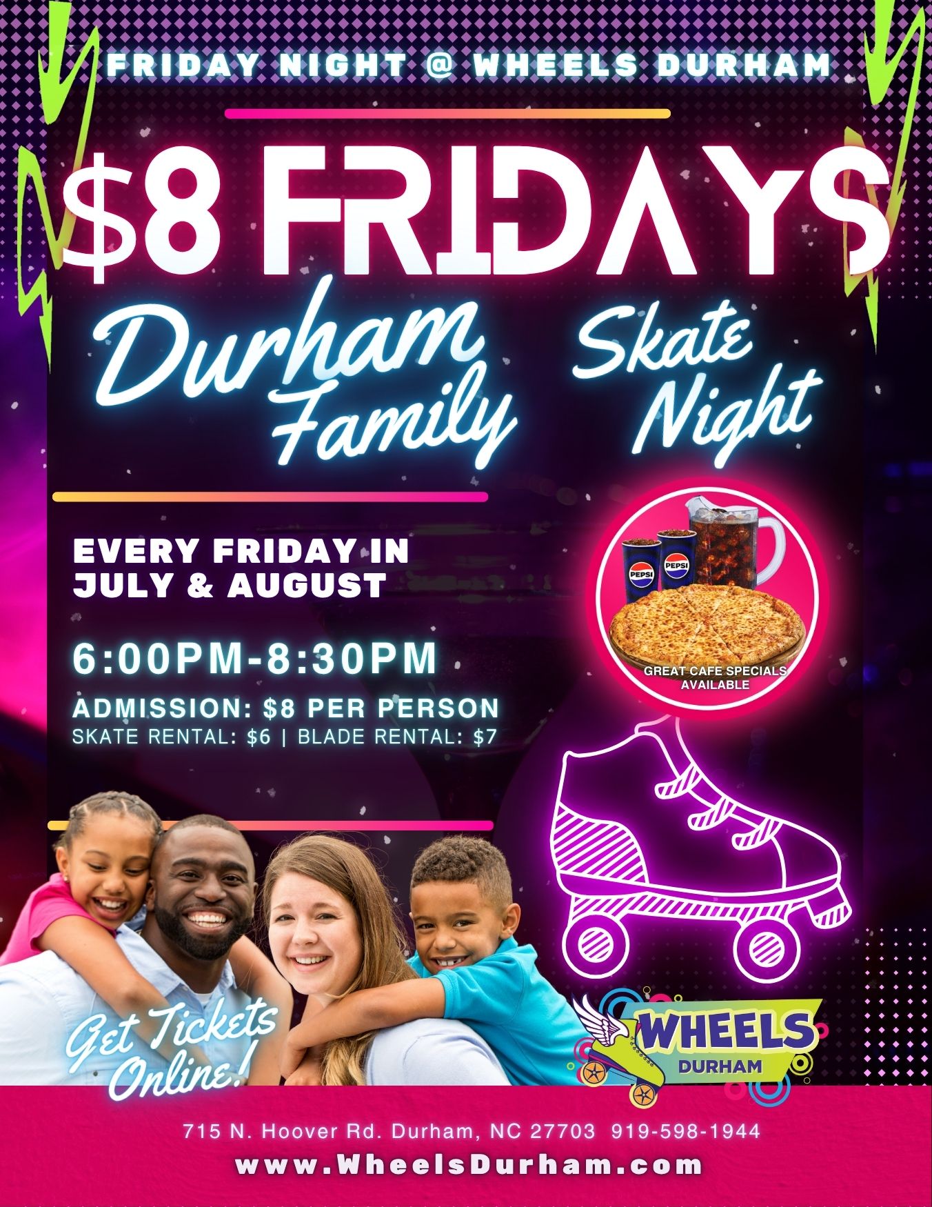 $8 Friday Night at Wheels Durham