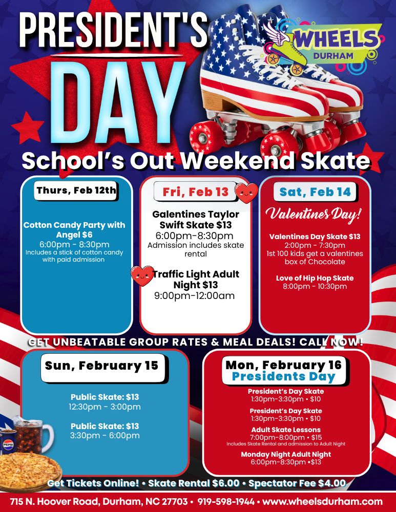 Schools Out Let GO Skating over Presidents Weekend
