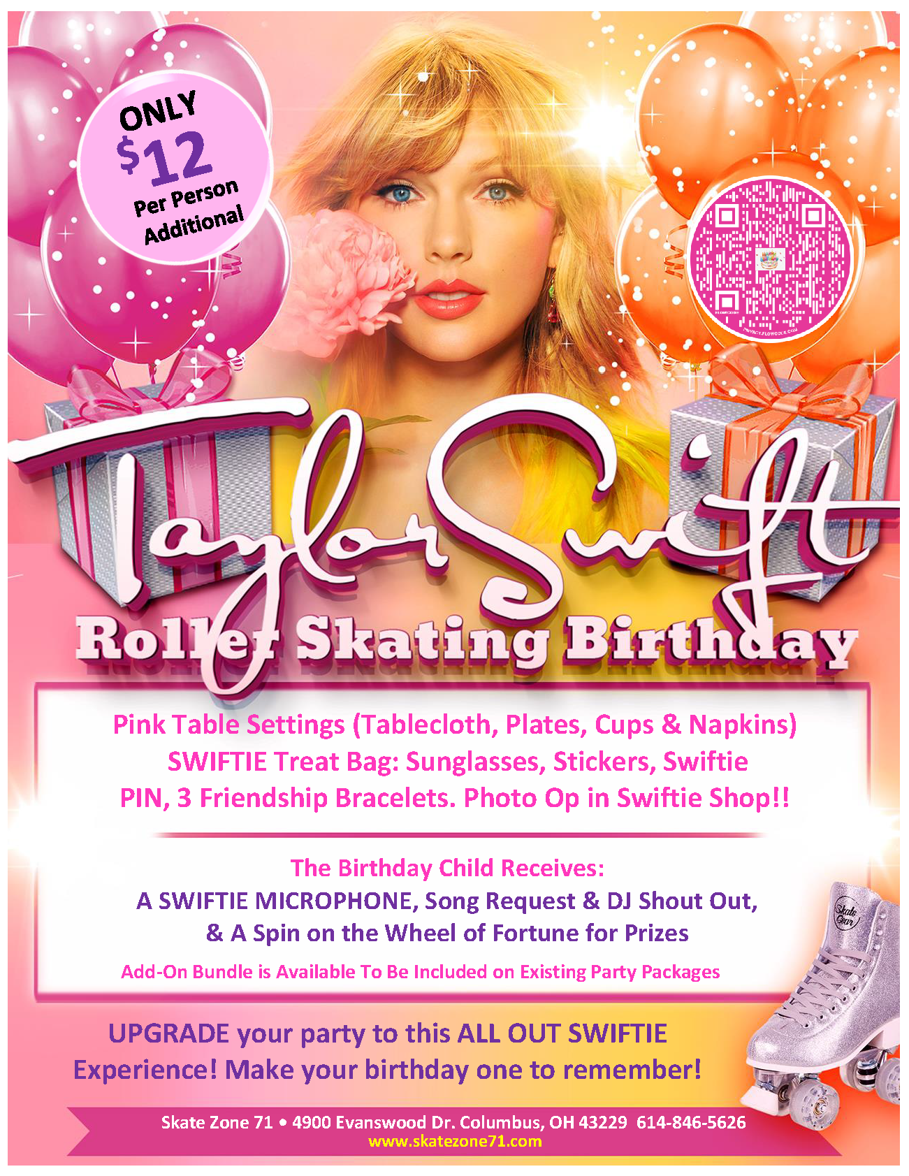 Kids Birthday - Roller Skating Birthday Party | Skate Zone 71, image size:1301x1683