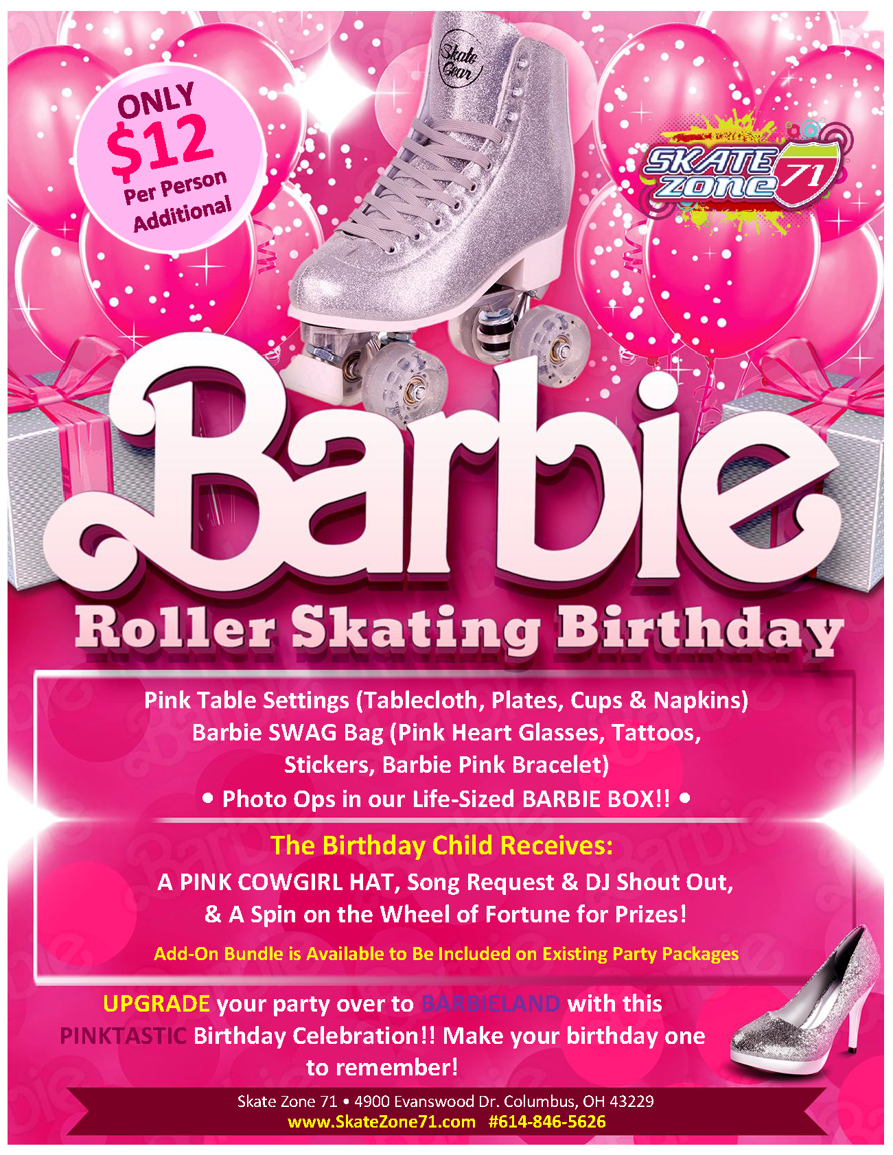 Kids Birthday - Roller Skating Birthday Party | Skate Zone 71, image size:1301x1683