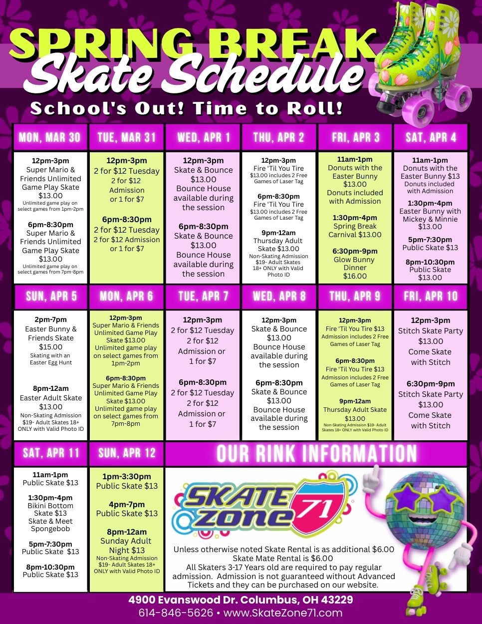 Spring Break Roller Skating at United Skates