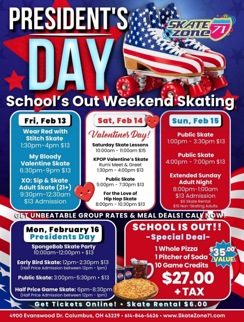 presidents day skating weekend