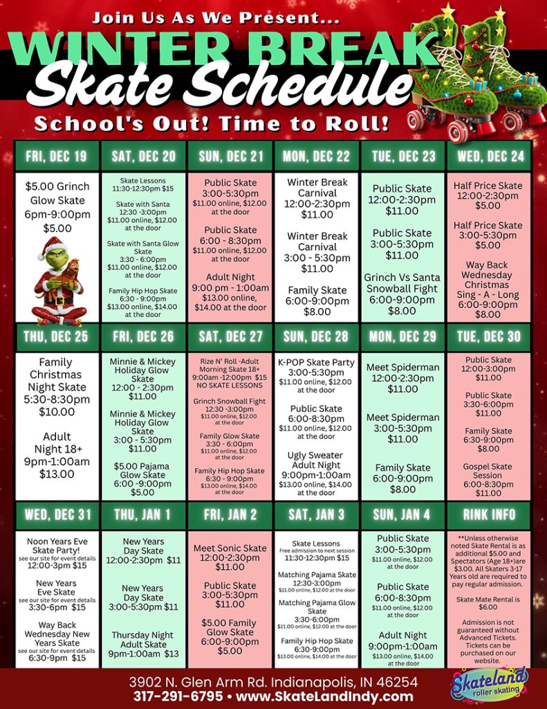 Winter Break 2025 Skateland Indy