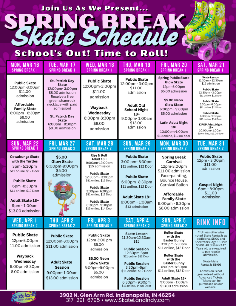 Spring Break Skating at Skateland